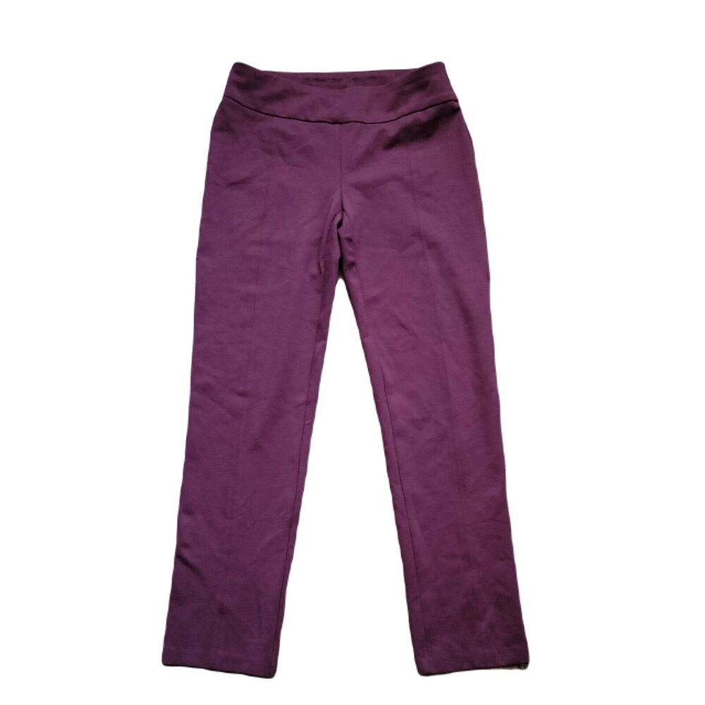 New Directions Cute Pull On Pants ~ Sz PS ~ Burgundy ~ High Rise ~ 28" Inseam
